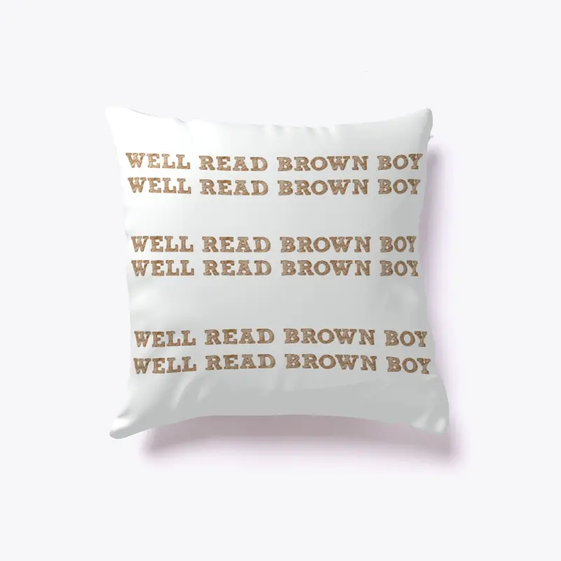 Well Read Brown Boy Pillow